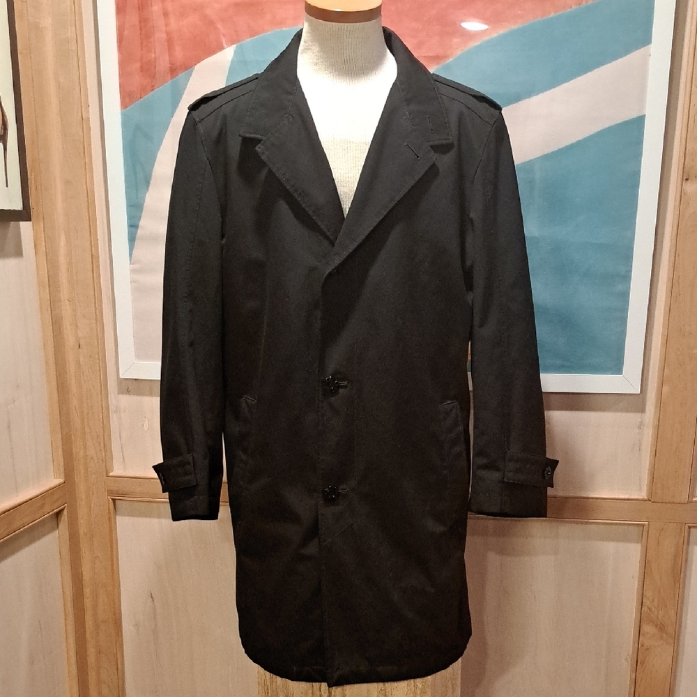 Strellson Classic Black Trench Coat L